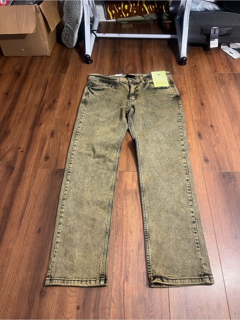 Levi's 511 Olive Wash Straight-Leg Jeans